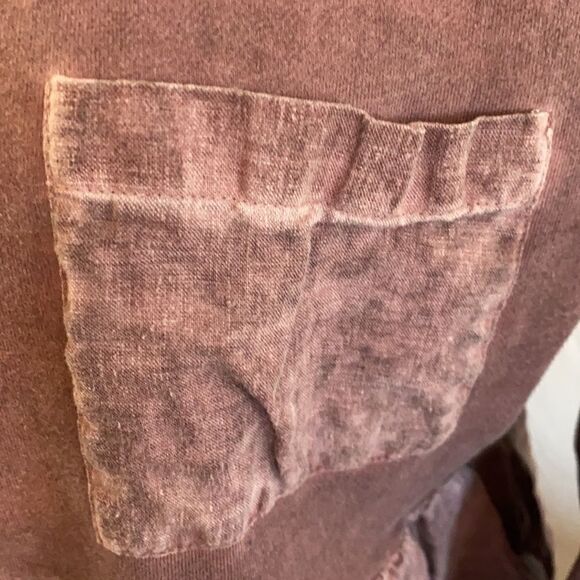 Anthropologie Postmark Purple Pullover Distressed Top Boho Casual Relaxed - Picture 6 of 9